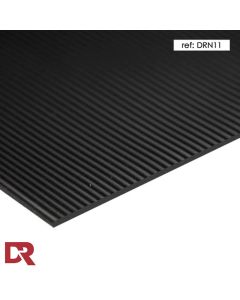 Fine ribbed rubber matting fluted non slip